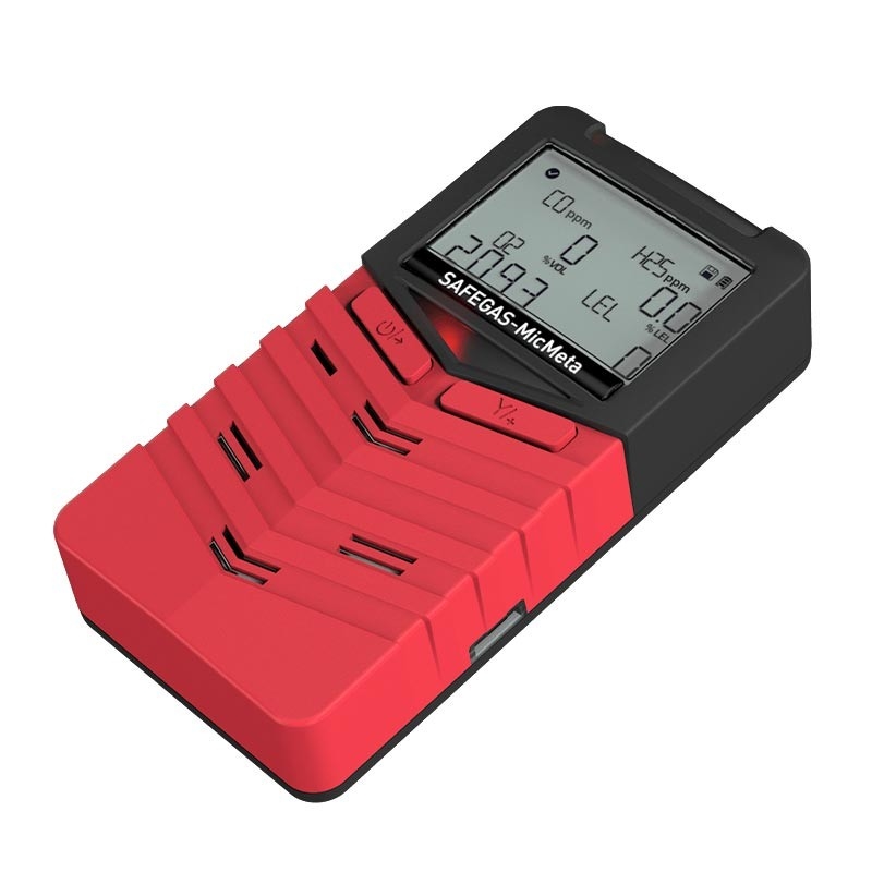 Red Color Portable CO Gas Detector With H2 Compensated Sensor For Mining Industry