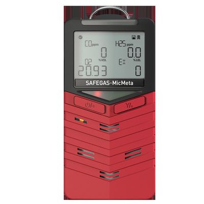 เครื่องตรวจจับก๊าซหลายชนิดแบบกระจายที่ได้รับการรับรอง IECEx ATEX EMC สำหรับ CO H2S O2 LEL, เครื่องวัดก๊าซ 4 ชนิดแบบพกพาพร้อมบันทึกข้อมูล
